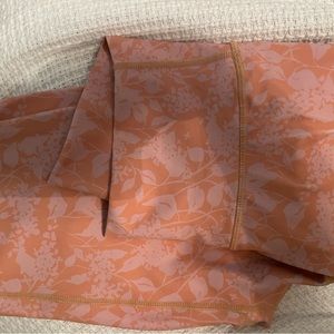 Blush and peach athletic material wilo leggings